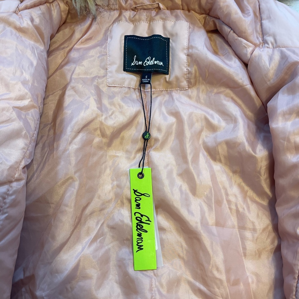 Sam Edelman Faux Fur Hooded Jacket – Misty Rose – Size Small – NWT - Picture 3 of 9